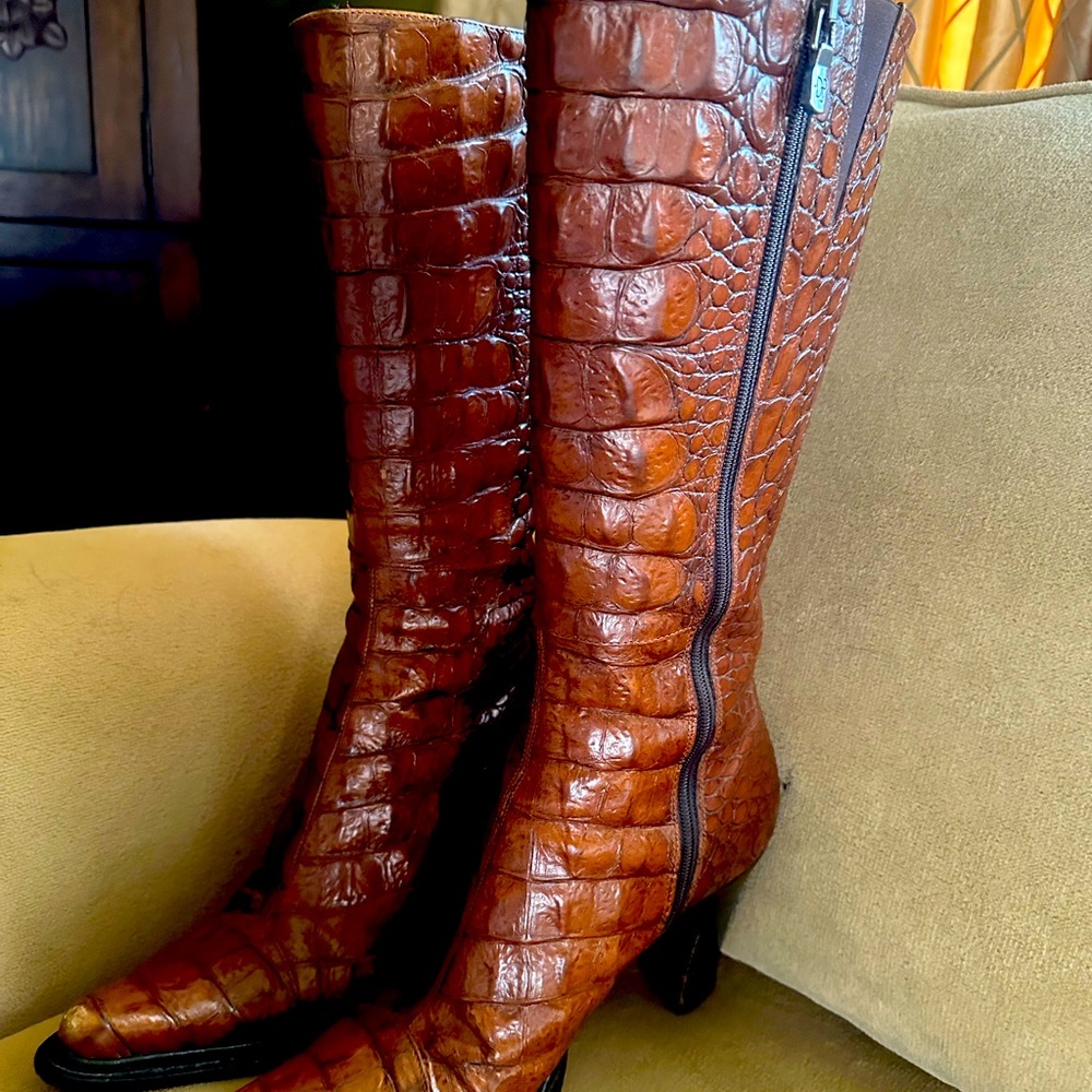 Donald Pliner boots.  Barely worn maybe 3 to 4 times. Great condition!